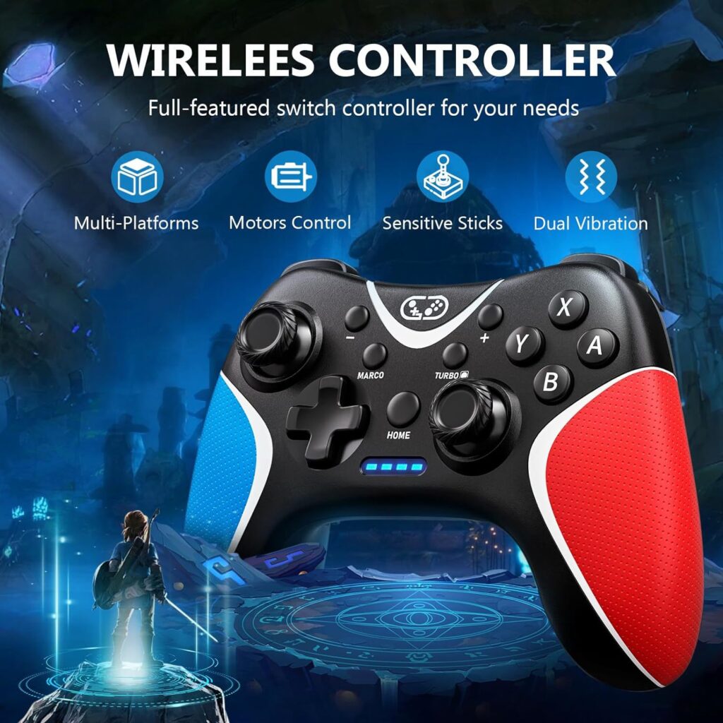 wireless controller with  custom back key